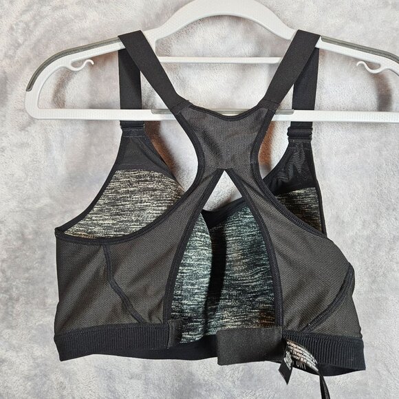 Victoria Sport Womens Racerback Sports Bra 34DDD/F75 Black & White - Picture 7 of 10